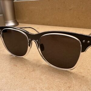 Bottega Veneta Stylish Blue and Silver Sunglasses